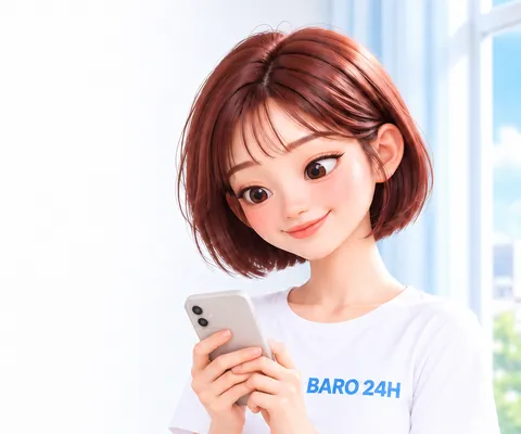 편안한 표정으로 설명하는 여성 3D 인물